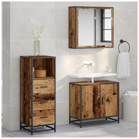 Mobile da Bagno con cassetto Legno vecchio 35 x 37.5 x 100 cm - Foto 2