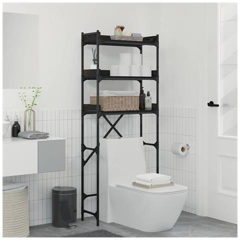 Mensola per lavatrice 67 x 25 x 163 cm Legno multistrato - Foto 2