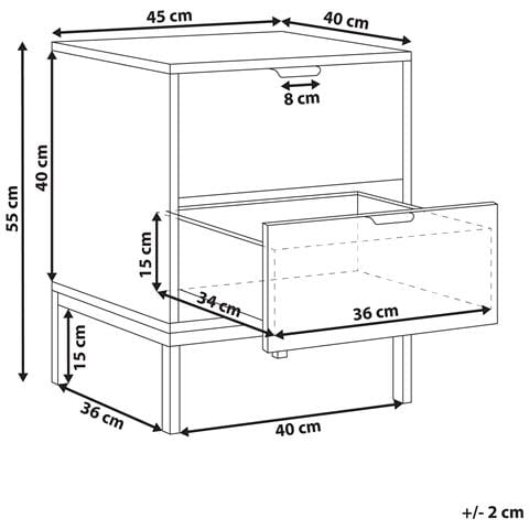 Comodino 2 Cassetti Adelaide Bianco - Foto 7