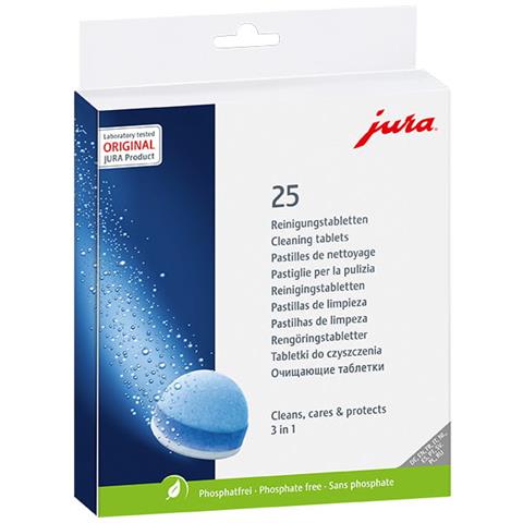 JURA 25045, Compressa di pulizia, Jura, 25 pz, GHS07: nocivo, Avviso, H315: Causes skin irritation, H319: provoca grave irritazione oculare - Foto 1