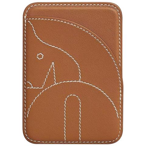 Porta Carte Magnetico In Pelle Pu Con Funzione Supporto Brown - Foto 1