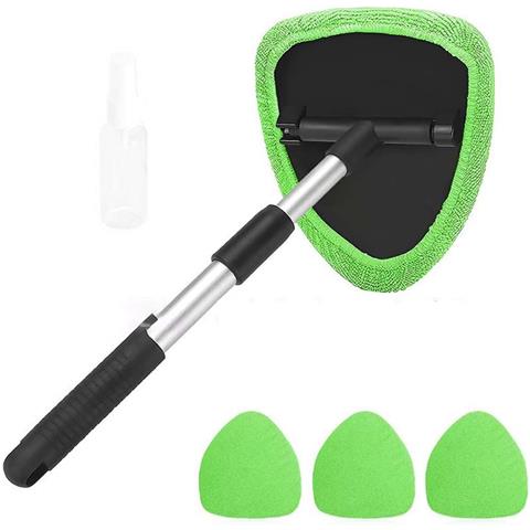 Kit Spazzola Multifunzionale In Pile Corallo - Piastra Pentagonale In Plastica Con 4 Panni E Flacone Spray - Foto 1