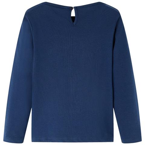 Maglietta per Bambini Maniche Lunghe Blu Marino 116 - Foto 2