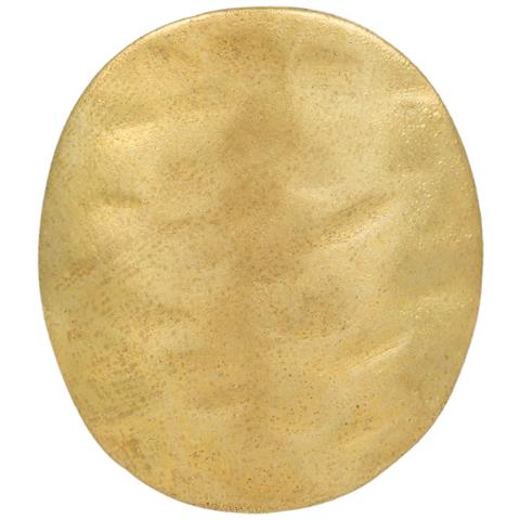 Anello Ovale In Zama Placcato Oro. Misura 16 - Foto 4