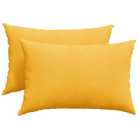 Cuscini da Divano 2 pcs Giallo Chiaro 60 x 40 cm - Foto 1