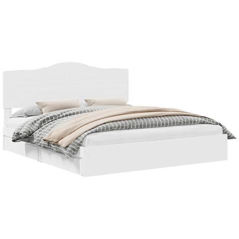 Letto con Contenitore Bianco 180 x 200 cm Legno multistrato - Foto 1