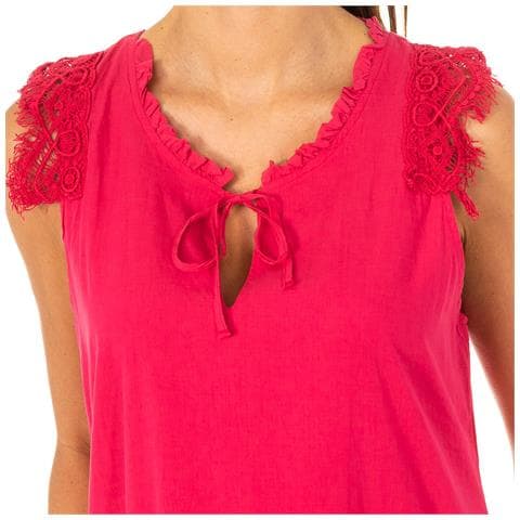 Abito Smanicato Con Collo Chiuso Lwd007 Donna - Foto 2
