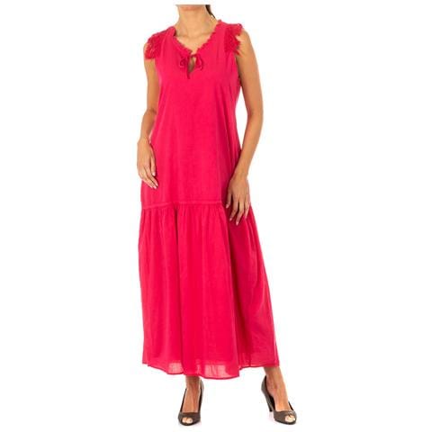 Abito Smanicato Con Collo Chiuso Lwd007 Donna - Foto 1