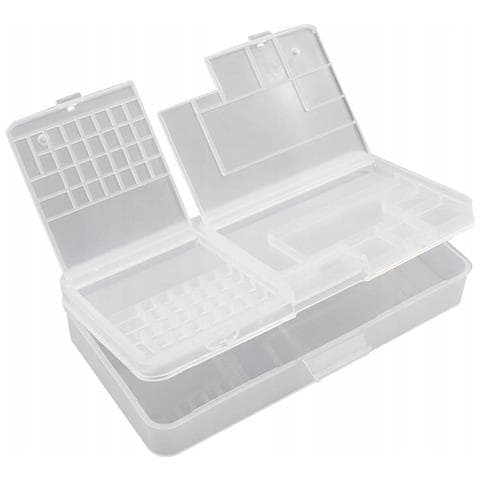 Organizer In Plastica Per Componenti 205x100x45mm - Doppio Strato, Materiale Pp Resistente | Chiusura A Cerniera, Trasparente, Antiscivolo - Foto 1