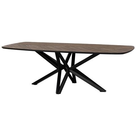 Tavolo Da Pranzo Danese In Legno /dm Color Noce Scuro 240x100x77 - Foto 1