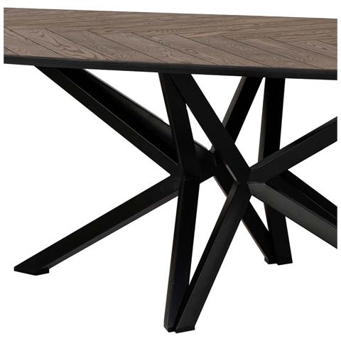 Tavolo Da Pranzo Danese In Legno /dm Color Noce Scuro 240x100x77 - Foto 2