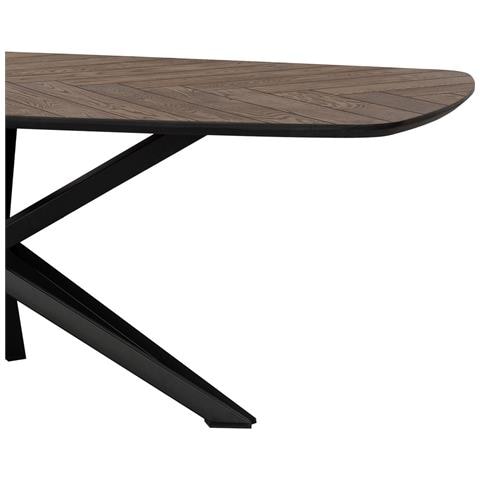 Tavolo Da Pranzo Danese In Legno /dm Color Noce Scuro 240x100x77 - Foto 4