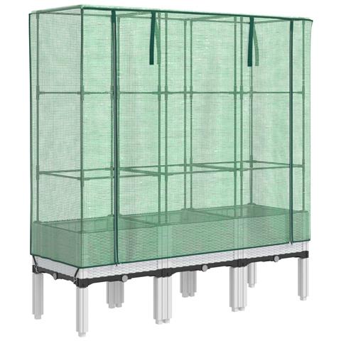 Letto Rialzato con Copertura Serra Effetto Rattan 120x40x140 cm - Foto 1