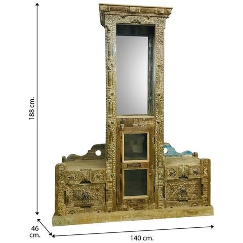 Sgabello Da Mobile Da Ingresso In Legno 140x46x188h - Foto 4