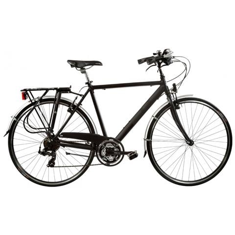 Bici Misura 28 City Bike Bicicletta Da Uomo Telaio In Alluminio Granturismo Peugeot Cambio 21v Completa Di Accessori Luci A Led - 54 Nero Opaco - Foto 1