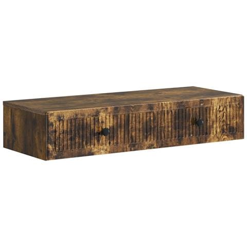 Tavolino da Parete Laterale Rovere Fumo 87,5 x 34,5 x 17 cm - Foto 1