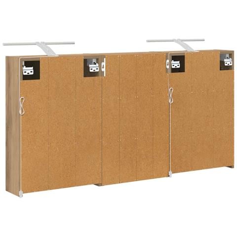 Set di Armadi da Bagno con lo scaffale 3 pcs 126 x 16 x 62.5 cm - Foto 9