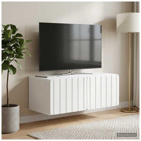 Mobile Porta TV da Muro Bianco 78,5 x 41 x 30 cm - Foto 2