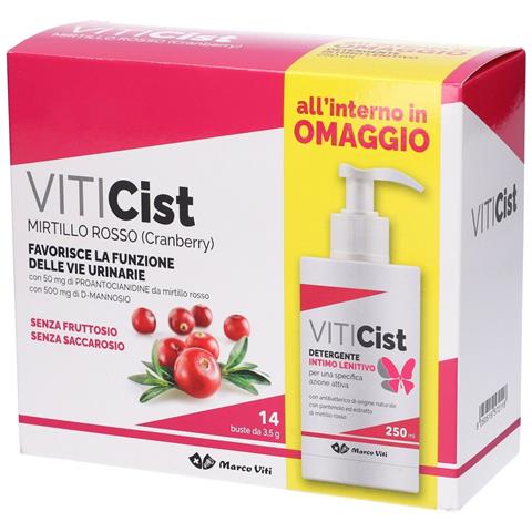 Viticist Mirtillo Mirtillo Senza Fruttosio 14 Bustine + Detergente Intimo 250 ml - Foto 1
