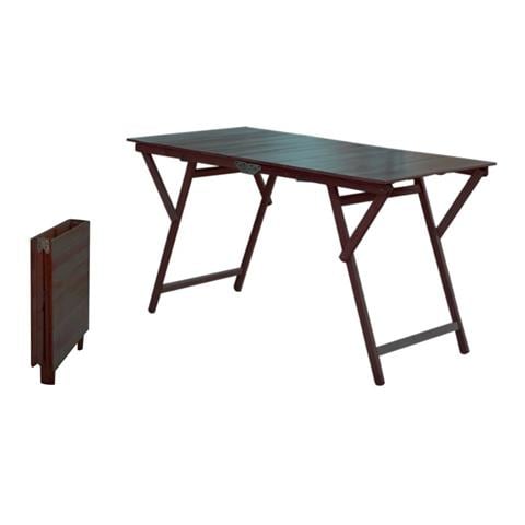 Tavolo Pieghevole In Legno Di Faggio 70x140 Cm - Naturale, Ideale Per Interni Ed Esterni - Foto 2