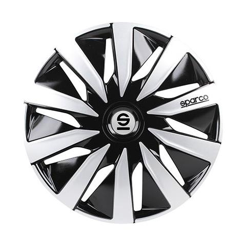 Set 4 Copricerchi 16"" Pollici Copriruota Auto Lazio Spc1691bksv Nero Argento - Foto 4