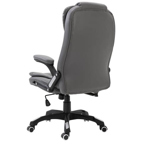 Sedia Da Ufficio Antracite In Similpelle - Foto 2