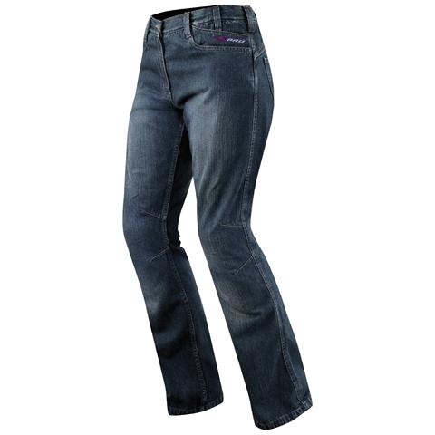 Jeans Donna Protezioni Ce Ginocchio Pantaloni Lady Moto Scooter Custom Blu 36 - Foto 1