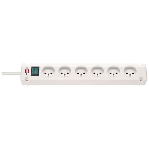 Bremounta Presa 6 Uscite 3m (h05vv-f3g1.5 Con Interruttore), Bianco - Foto 1