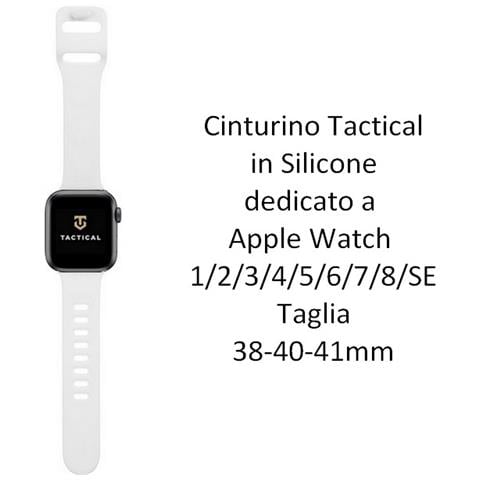 Cinturino 792 Originale Silicone Per Apple Watch 1-2-3-4-5-6-7-8-se 38 40 41mm White - Foto 2