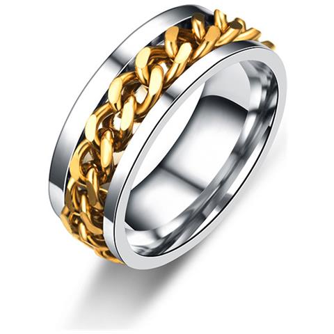 Anello Antistress Con Catena Girevole Gold - Foto 1