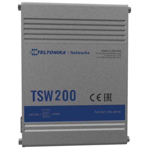 Tsw200 Switch Di Rete Gigabit Ethernet (10/100/1000) Supporto Power Over Ethernet (poe) Alluminio - Foto 1