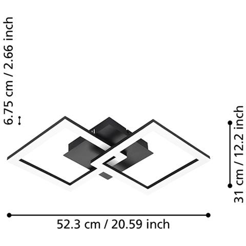 Plafoniera Moderna Paranday-z Led Intrecciati Acciaio Nero - Foto 3
