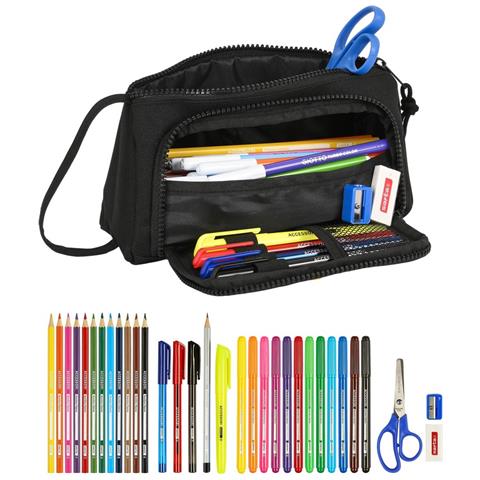 Astuccio Scuola El Hormiguero Nero (20 X 11 X 8.5 Cm) (32 Pezzi) - Foto 4