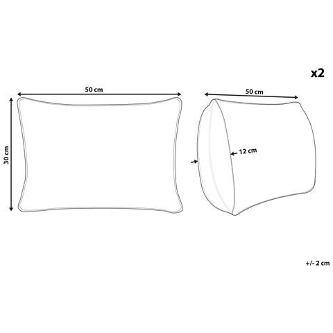 Set Di 2 Cuscini Clusia 30 X 50 Cm Beige - Foto 2