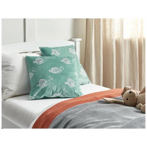 Set Di 2 Cuscini Solidago Velluto 45 X 45 Cm Verde - Foto 1