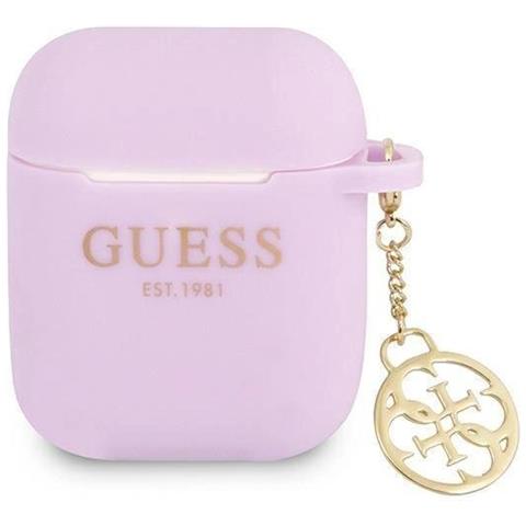 Indovina Gua2lsc4eu Airpods 1/2 Custodia Viola /viola Charm In Silicone Collezione 4g - Foto 4