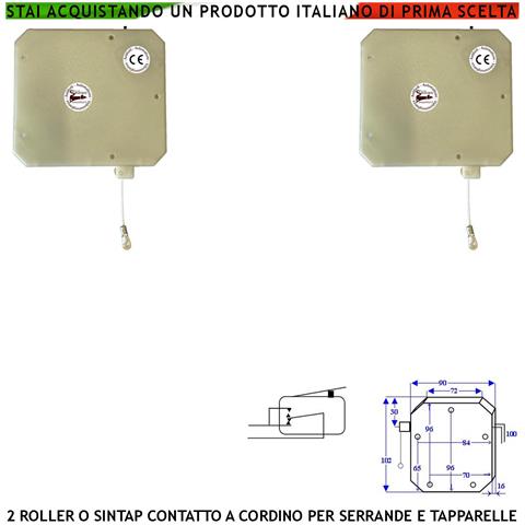 Switchallarm 2 Pezzi Contatto Antifurto A Fune In Nylon Scorre Su Carrucola In Ottone Impulsi Veloci 50 Ms Collegato A - Foto 1