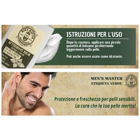 Balsamo Dopobarba Con Tea Tree E Mentolo Per Pelli Sensibili Idratante E Nutriente ""men's Master"" (120ml) - Foto 2