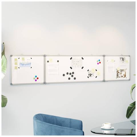 Lavagna Magnetica Pieghevole 200x40x1,7 Cm In Alluminio - Foto 1