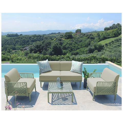 Ash - Salotto Con Divano 2 Posti Da Giardino In Polipropilene - Foto 4