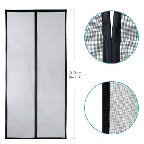 Tenda Per Porta Con Zanzariera Black M - Foto 1
