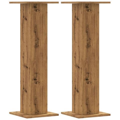 Supporti Altoparlanti 2 Pz Rovere 30x30x95 Cm In Multistrato - Foto 2