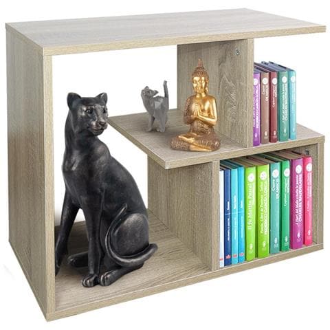 Libreria Tavolino Divano Design Moderno 5 Ripiani 60x30x50cm Casa Ufficio Beige - Foto 1