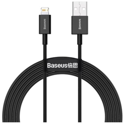 Cavo Di Ricarica E Trasferimento Fast Usb-lightning 2,4a 2m, Nero - Foto 1