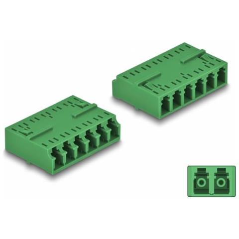 Delock 87925 Adattatore Di Fibra Ottica Lc/lc 1 Pz Verde - Foto 1