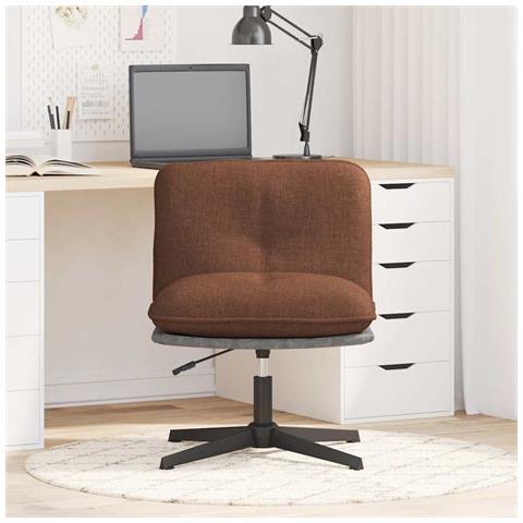 Sedia Girevole Da Ufficio Marrone In Tessuto - Foto 3