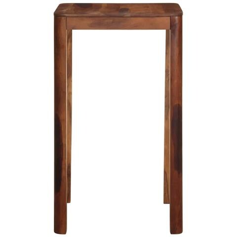 Tavolo Da Bar 60x60x107 Cm In Legno Massello Di Acacia - Foto 3