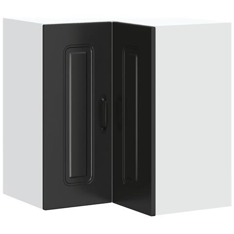 Pensile Da Cucina Ad Angolo Kalmar Nero In Legno Multistrato - Foto 2