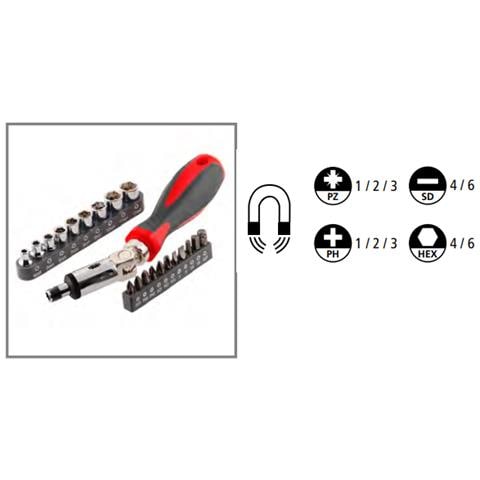 Set Cacciaviti Con Cricchetto 21 Pz - Foto 1