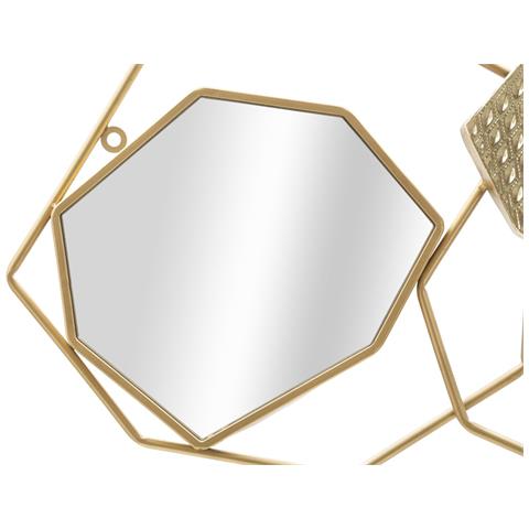 Specchio Con Cornice Mf501 - Oro - Metallo - 91x4x52 Cm - Foto 2